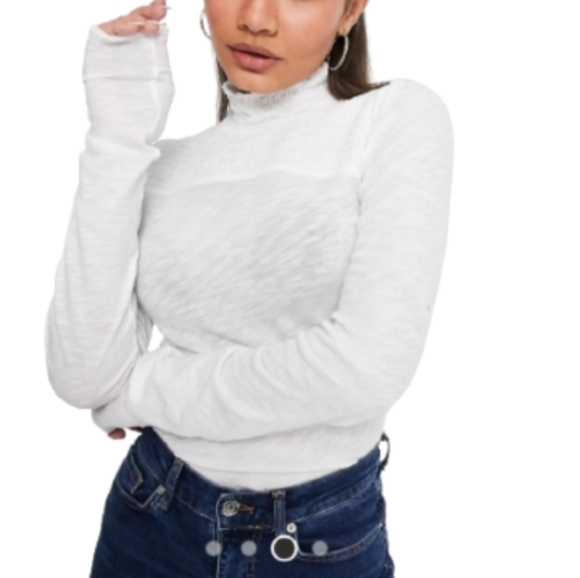 Free People Tops - FREE PEOPLE Caroline Smoked Top Size XS